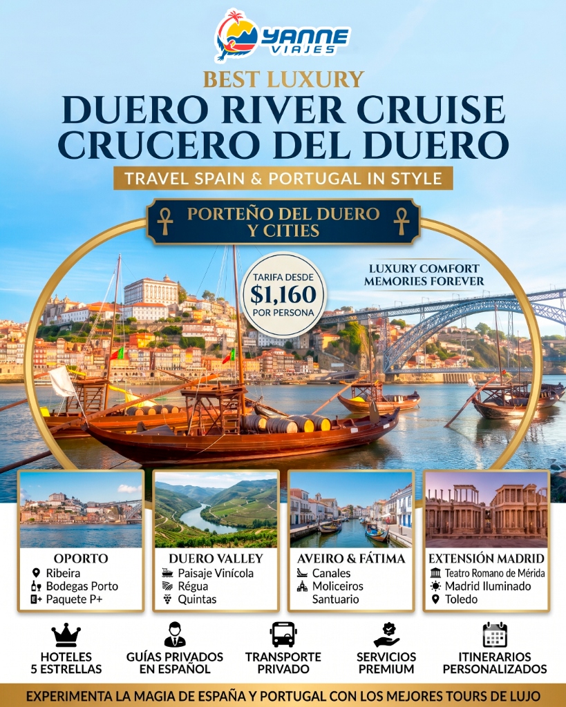 Flyer de la promoción Crucero del Duero Luxury — Yanne Viajes